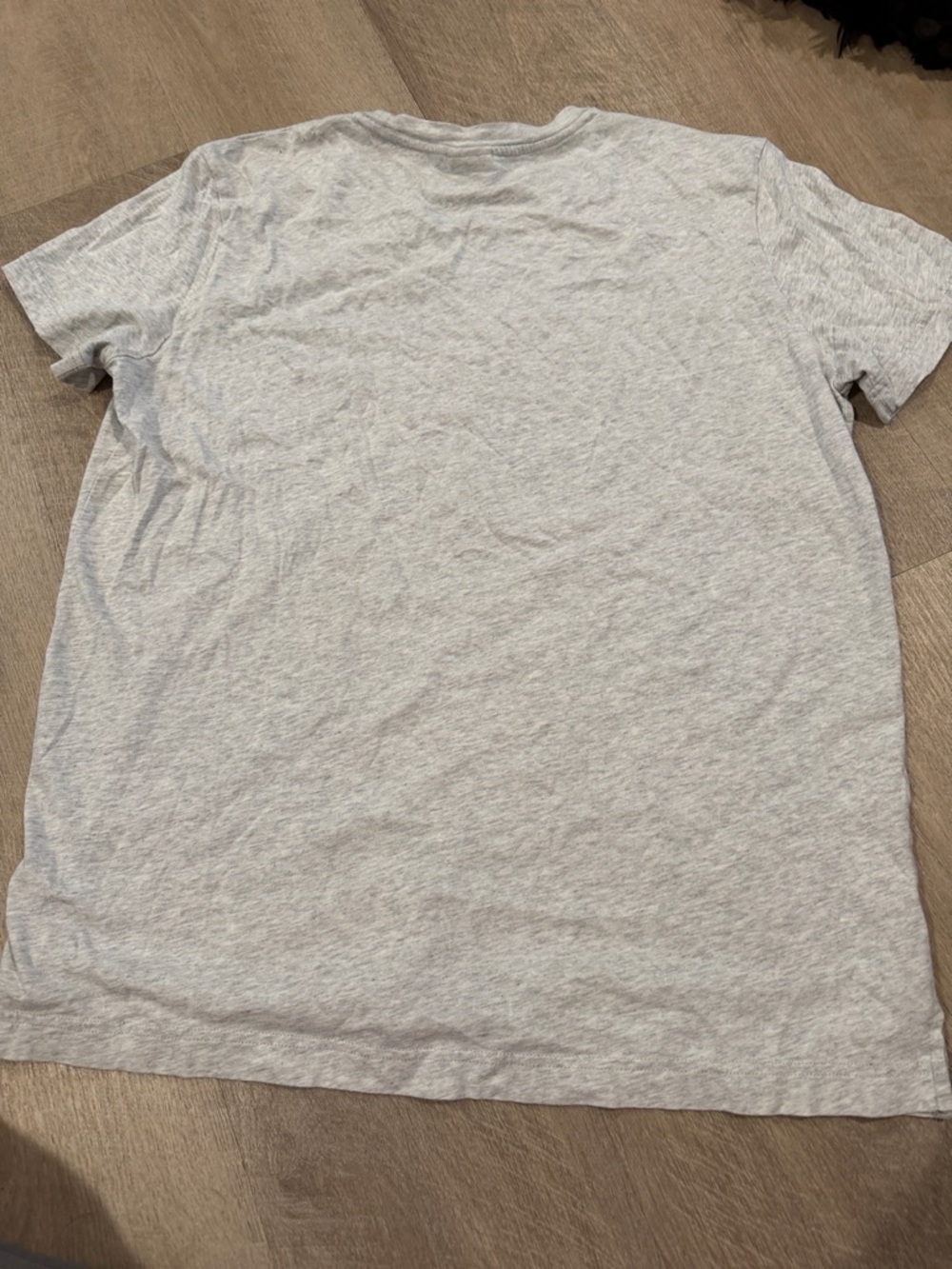 PINK Victoria's Secret Heather Gray Tee with Rainbow Rhinestone Logo - Picture 3 of 3